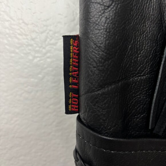 Hot Leathers Fringe Vest with Breast Cancer Awareness Patch Size L - Picture 4 of 6